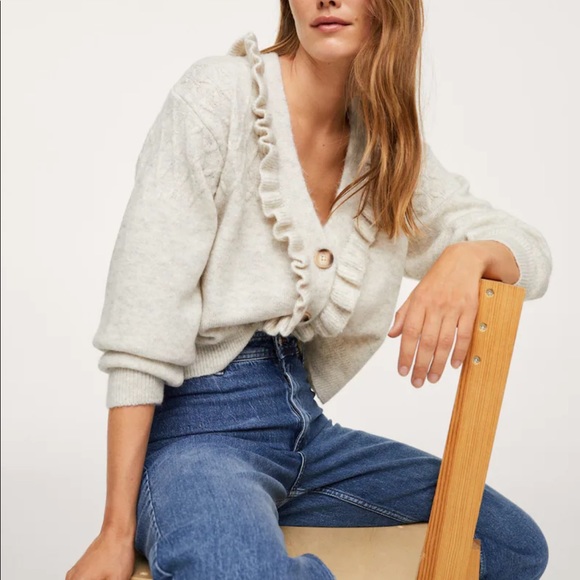 Mango Ruffle Cardigan - Picture 4 of 10